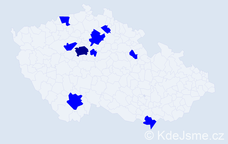 Jméno: 'Filip Sebastian', počet výskytů 10 v celé ČR