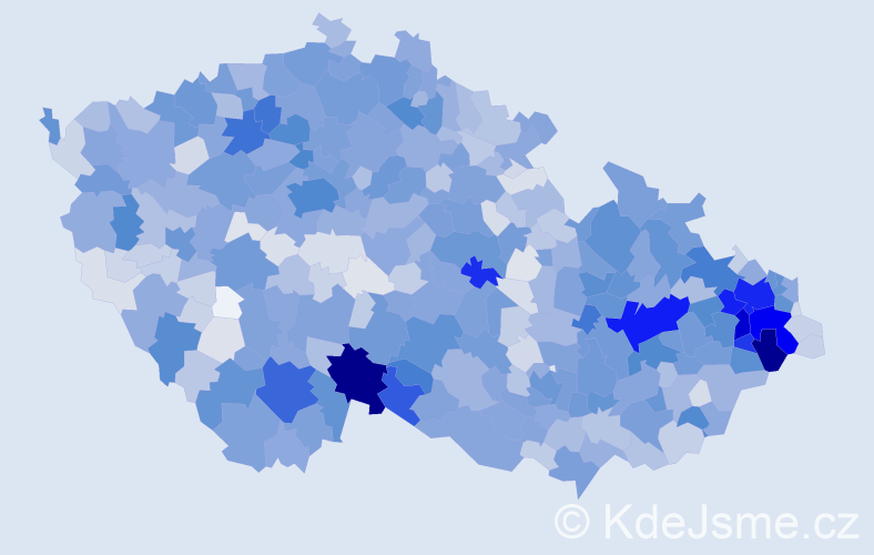 Jméno: 'Čestmír', počet výskytů 2772 v celé ČR