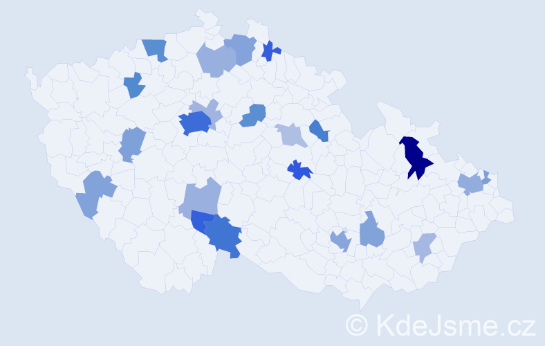 Jméno: 'Alen', počet výskytů 61 v celé ČR