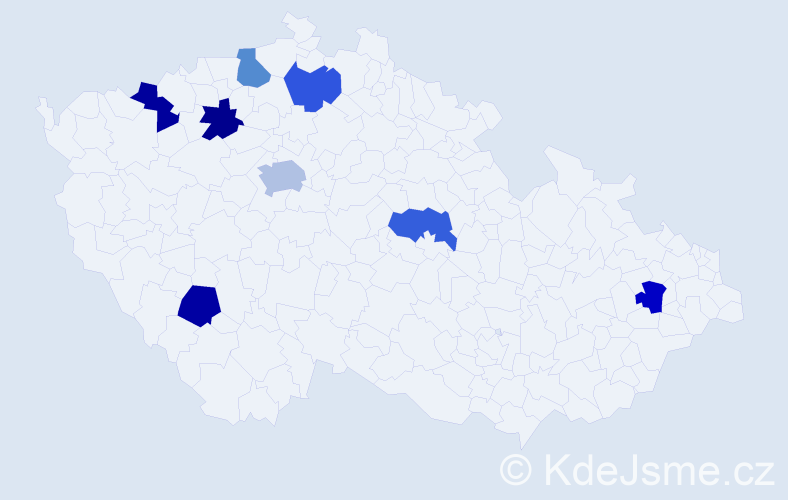 Jméno: 'Petronella', počet výskytů 9 v celé ČR