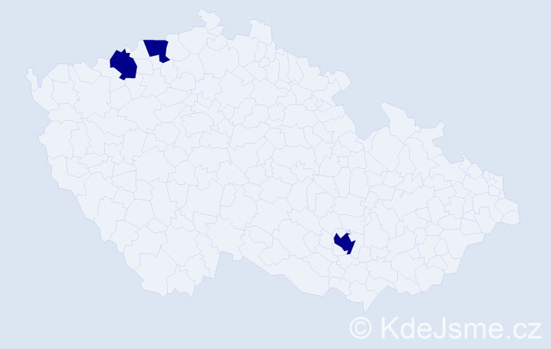 Jméno: 'Klaus Karl', počet výskytů 3 v celé ČR