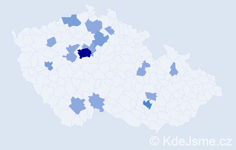 Jméno: 'Serhij', počet výskytů 30 v celé ČR