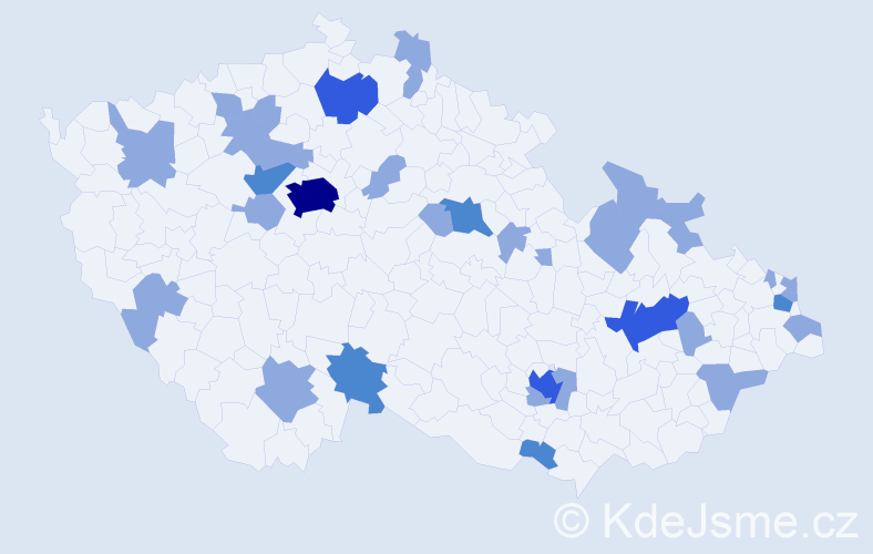 Jméno: 'Kornélie', počet výskytů 48 v celé ČR