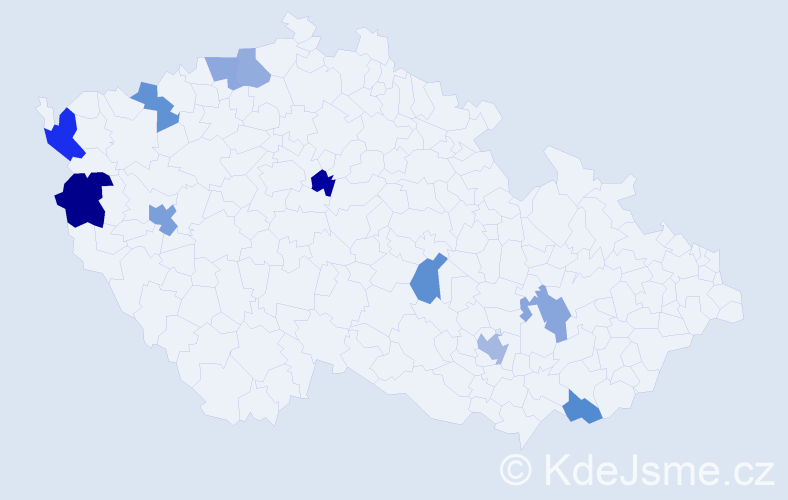 Jméno: 'Nham', počet výskytů 15 v celé ČR