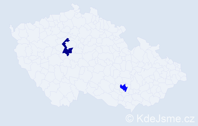 Jméno: 'Katherine Rose', počet výskytů 3 v celé ČR