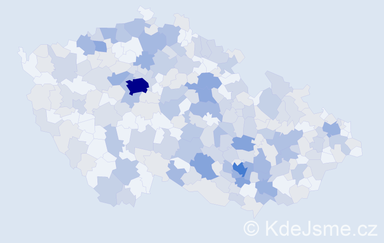 Jméno: 'Blahoslav', počet výskytů 525 v celé ČR