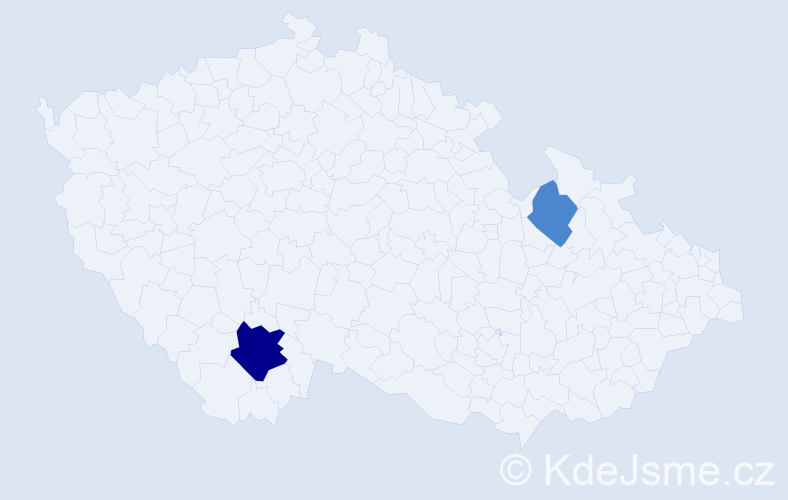 Jméno: 'Ikar', počet výskytů 4 v celé ČR