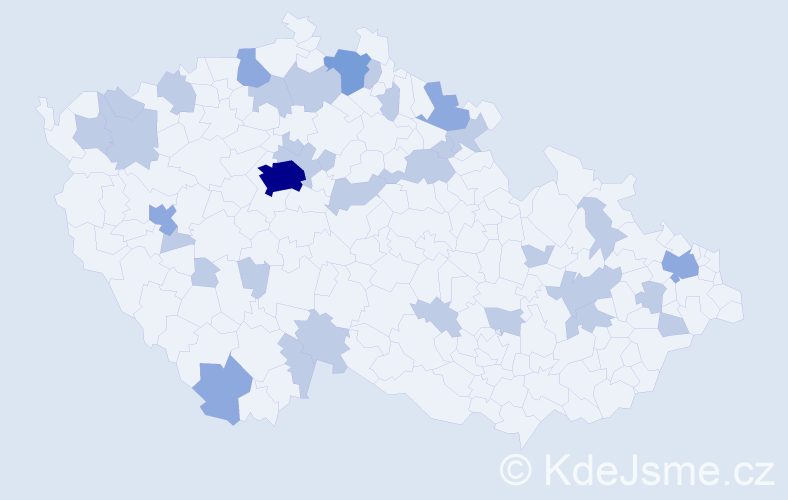 Jméno: 'Helenka', počet výskytů 51 v celé ČR