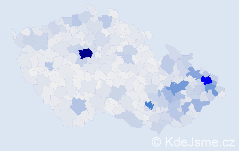 Jméno: 'Karla', počet výskytů 7657 v celé ČR