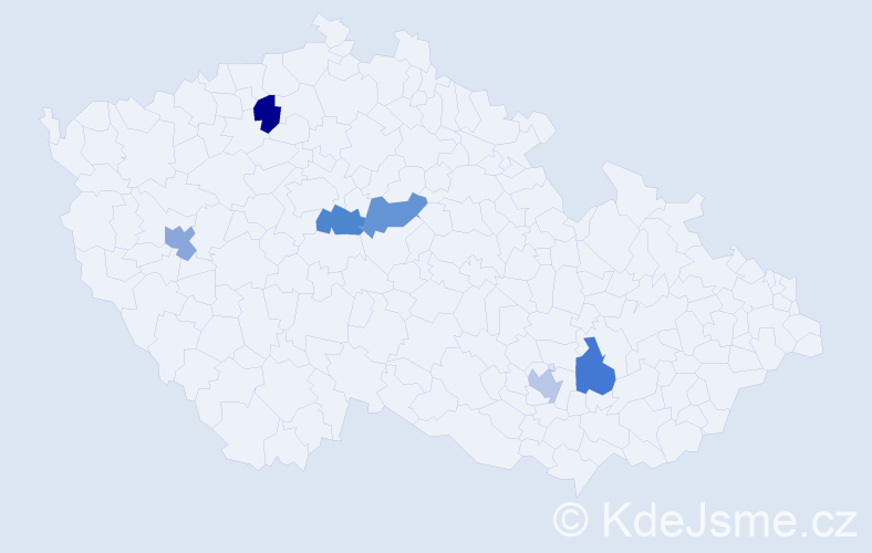 Jméno: 'Ottakar', počet výskytů 6 v celé ČR