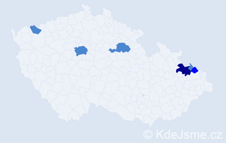Jméno: 'Bertold', počet výskytů 9 v celé ČR