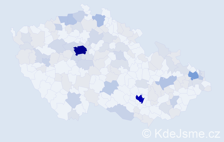 Jméno: 'Michelle', počet výskytů 275 v celé ČR