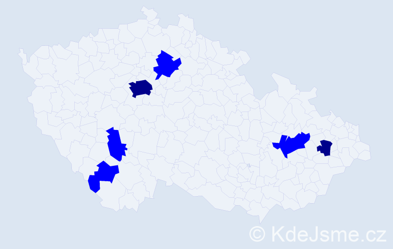 Jméno: 'Kaya', počet výskytů 8 v celé ČR