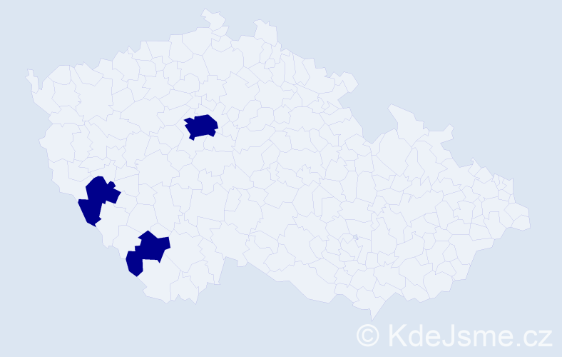 Jméno: 'Viktorie Alexandra', počet výskytů 3 v celé ČR