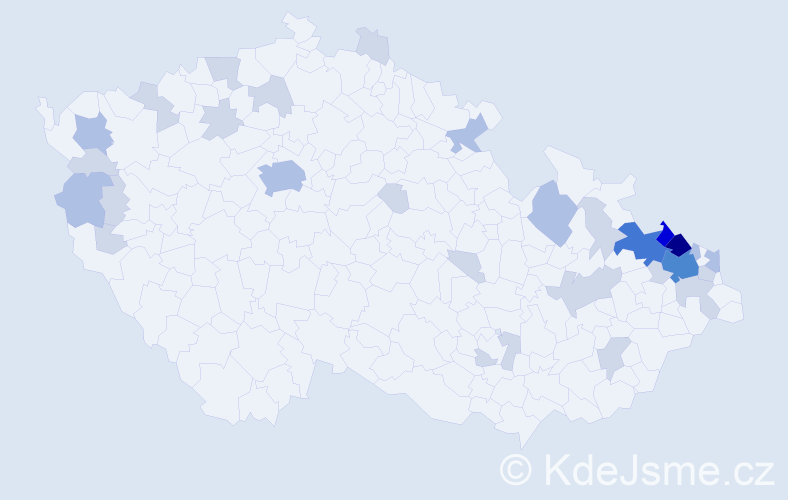 Jméno: 'Irmgarda', počet výskytů 74 v celé ČR