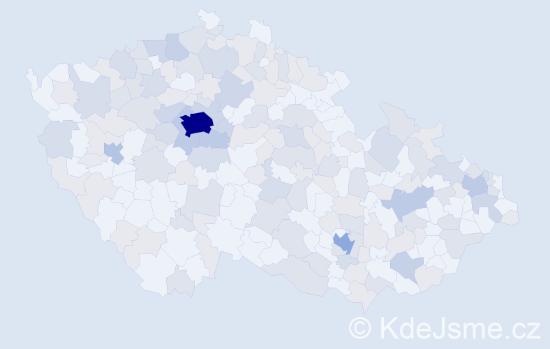 Jméno: 'Marie Anna', počet výskytů 303 v celé ČR