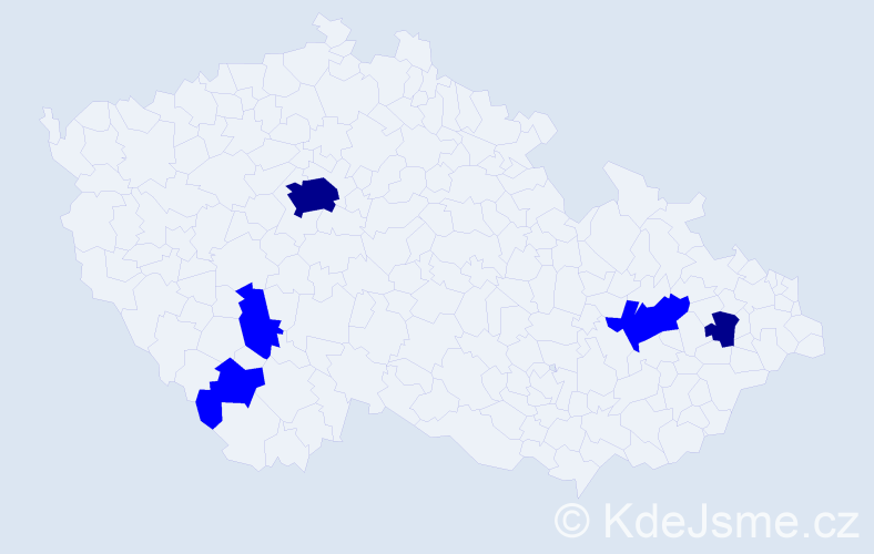 Jméno: 'Kaya', počet výskytů 7 v celé ČR