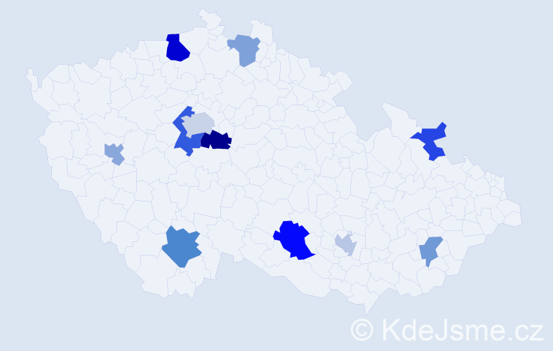 Jméno: 'Jordanka', počet výskytů 18 v celé ČR