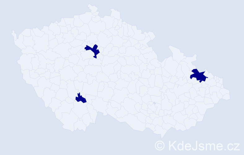 Jméno: 'Elmir', počet výskytů 3 v celé ČR