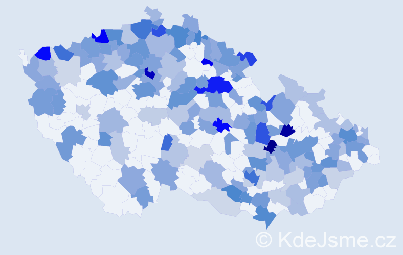 Jméno: 'Zlatuška', počet výskytů 352 v celé ČR