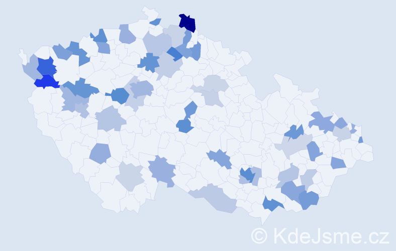 Jméno: 'Bianca', počet výskytů 95 v celé ČR
