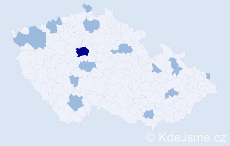 Jméno: 'Leticie', počet výskytů 21 v celé ČR
