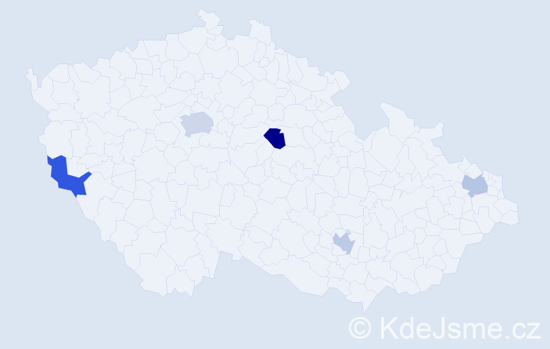 Jméno: 'Thanh Toan', počet výskytů 6 v celé ČR