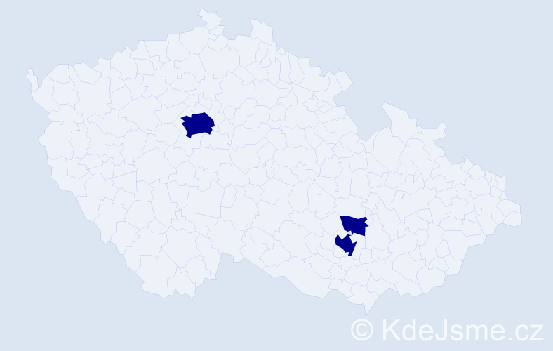 Jméno: 'Tumur', počet výskytů 3 v celé ČR