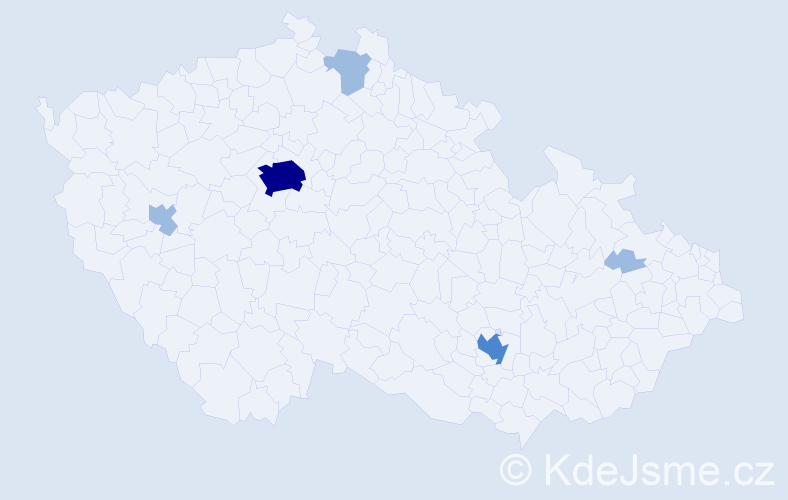 Jméno: 'Gergely', počet výskytů 9 v celé ČR