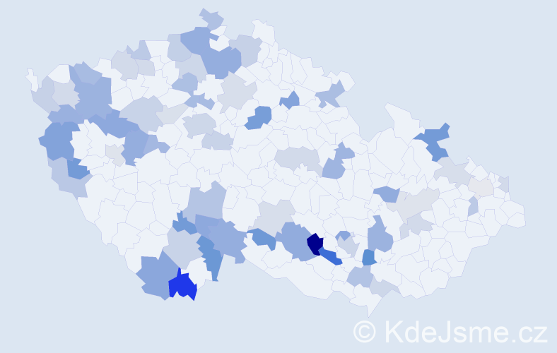Jméno: 'Slavomila', počet výskytů 104 v celé ČR
