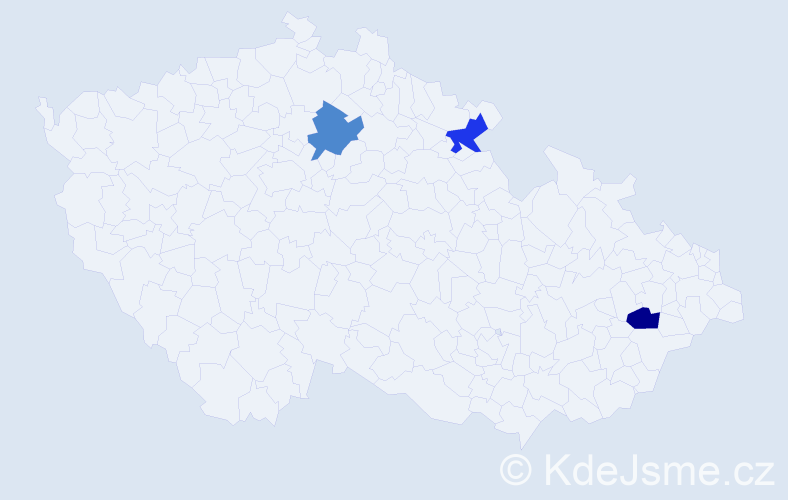 Jméno: 'Tomáš Ernest', počet výskytů 3 v celé ČR