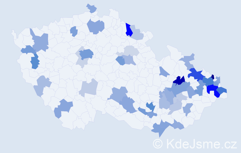 Jméno: 'Lev', počet výskytů 135 v celé ČR