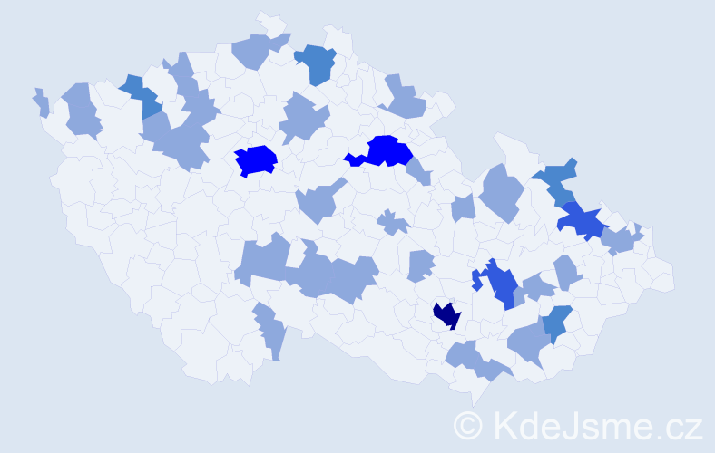 Jméno: 'Luboslav', počet výskytů 57 v celé ČR