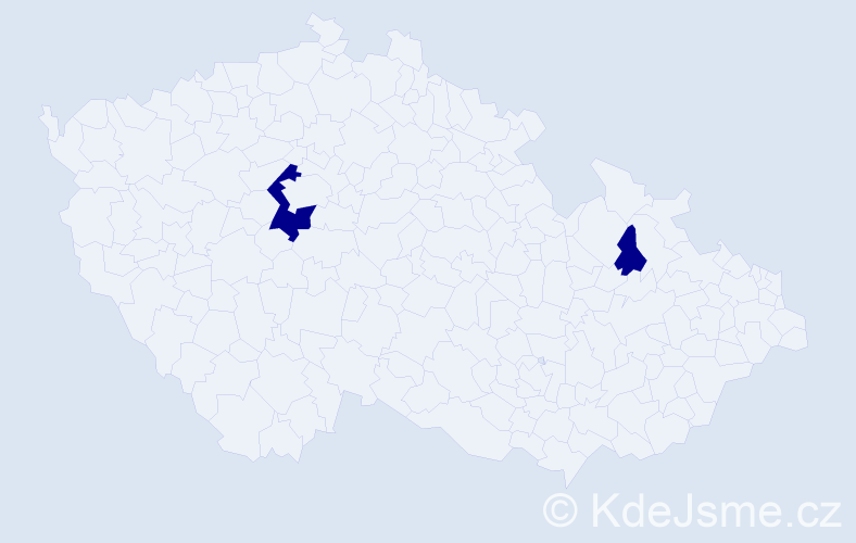 Jméno: 'Isi', počet výskytů 2 v celé ČR