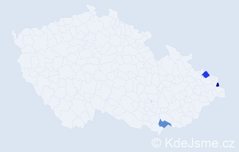 Jméno: 'Sebastian Christopher', počet výskytů 3 v celé ČR