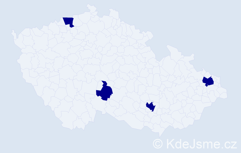 Jméno: 'Tomáš Radek', počet výskytů 4 v celé ČR
