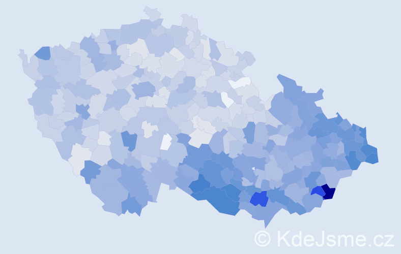 Jméno: 'Anděla', počet výskytů 3780 v celé ČR