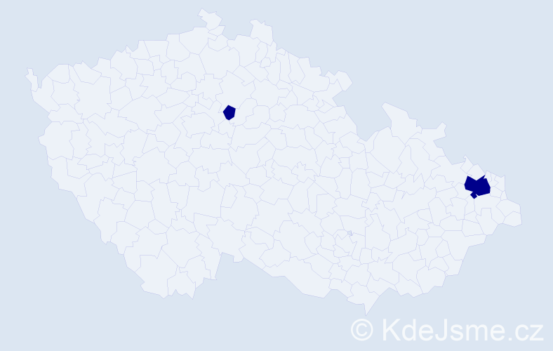 Jméno: 'Matin', počet výskytů 2 v celé ČR