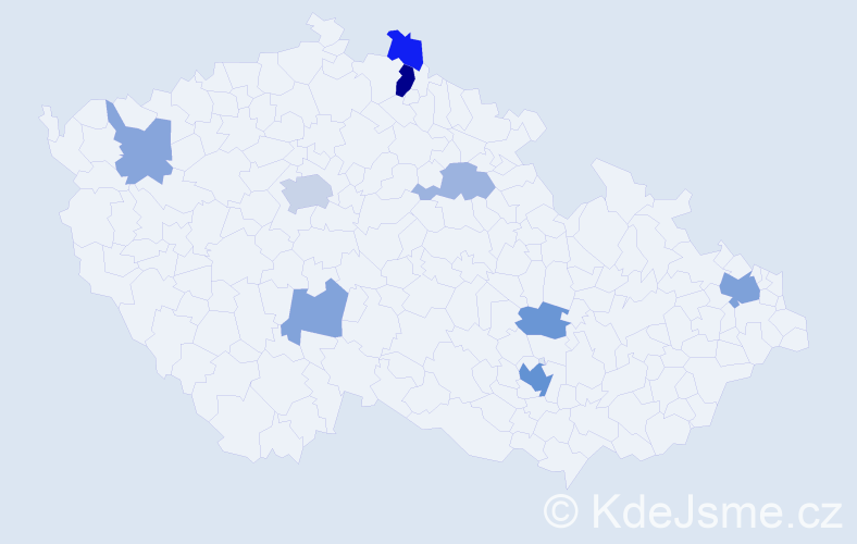 Jméno: 'Borislav', počet výskytů 19 v celé ČR