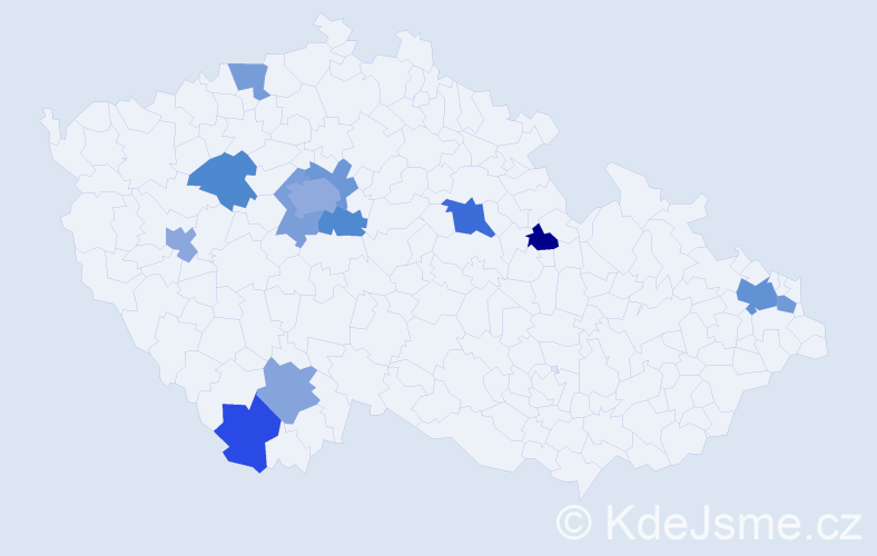 Jméno: 'Violetta', počet výskytů 20 v celé ČR