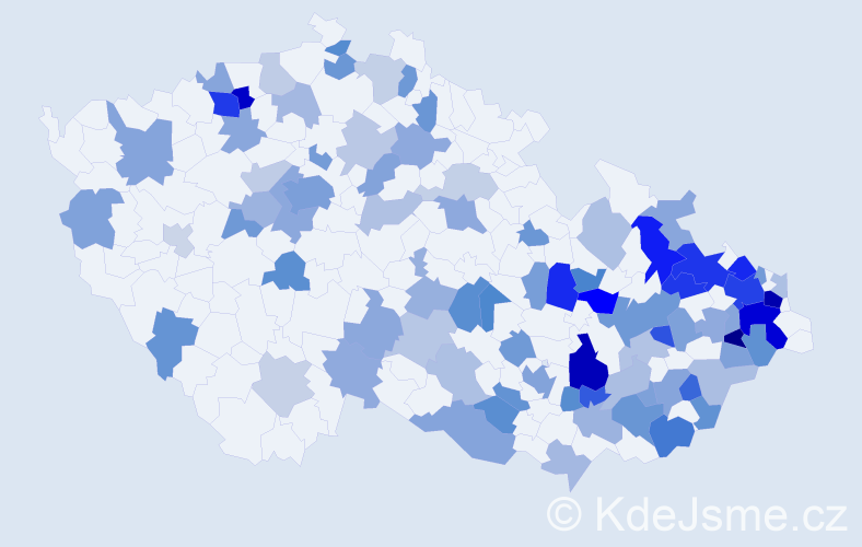 Jméno: 'Horymír', počet výskytů 165 v celé ČR