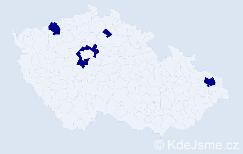 Jméno: 'Eduard Jan', počet výskytů 5 v celé ČR