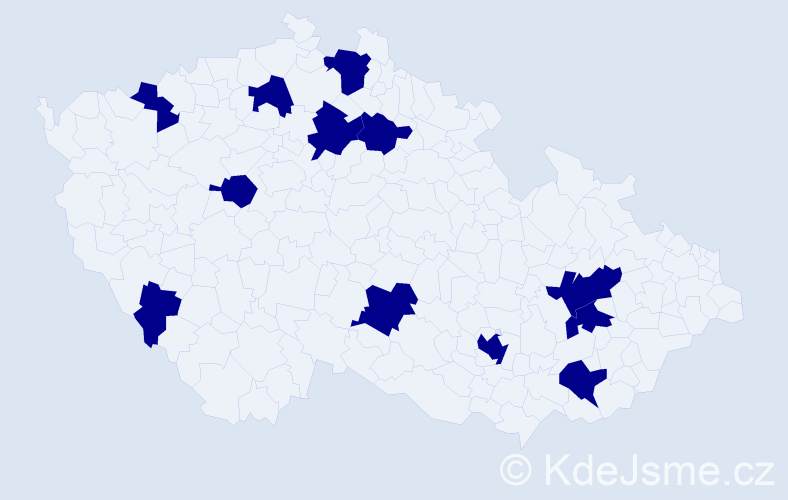 Jméno: 'Dorka', počet výskytů 12 v celé ČR