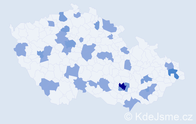 Jméno: 'Luciana', počet výskytů 54 v celé ČR