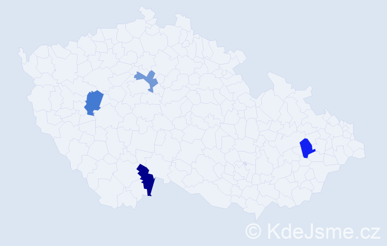 Jméno: 'Quang Canh', počet výskytů 4 v celé ČR