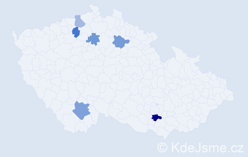 Jméno: 'Xaver', počet výskytů 8 v celé ČR