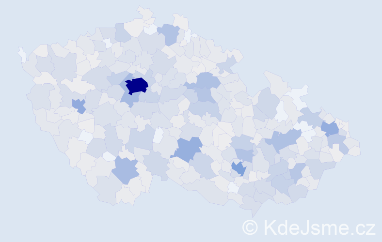 Jméno: 'Justýna', počet výskytů 1425 v celé ČR