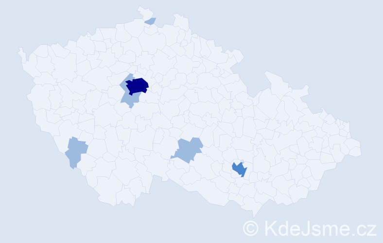 Jméno: 'Gary', počet výskytů 10 v celé ČR