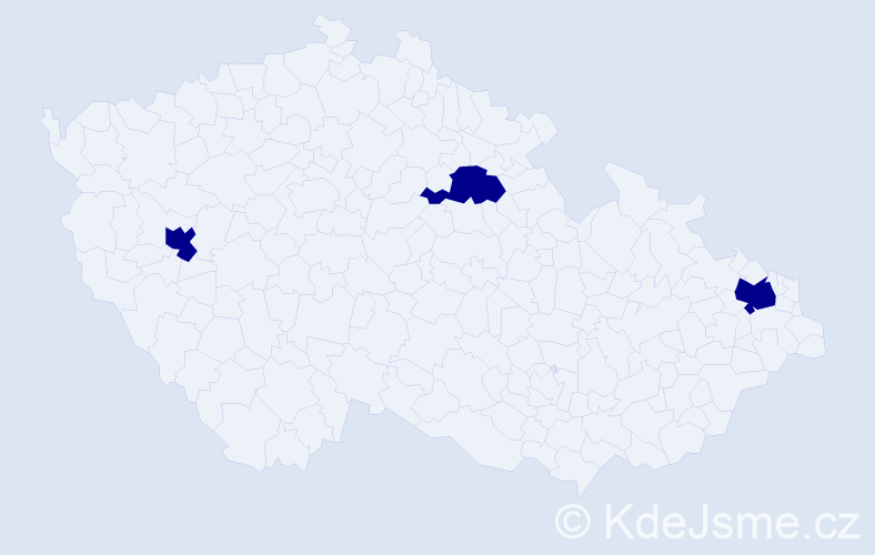 Jméno: 'Slávko', počet výskytů 3 v celé ČR