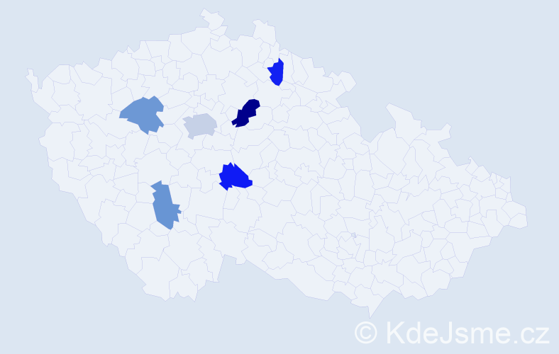 Jméno: 'Mija', počet výskytů 9 v celé ČR